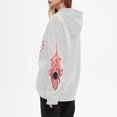 thumbnail image 3 of Spider Hooded Sweatshirt Zip-Up Hoodie Superhero Web Print Graphic Jackets Casual Tops for Women Halloween Party Streetwear White M, 3 of 3