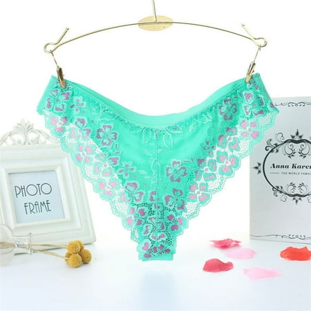 2024 Summer Savings Women Embroidery Lace Panties Sexy Low-waist Briefs Thong G-String Lingerie Gift for adult
