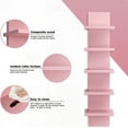 thumbnail image 4 of 5 Tier Wall Shelves Pink, Vertical Column Shelf Floating Storage Home Decor Organizer Tall Tower Design Utility Shelving Bedroom Living Room, 30.7, 4 of 17