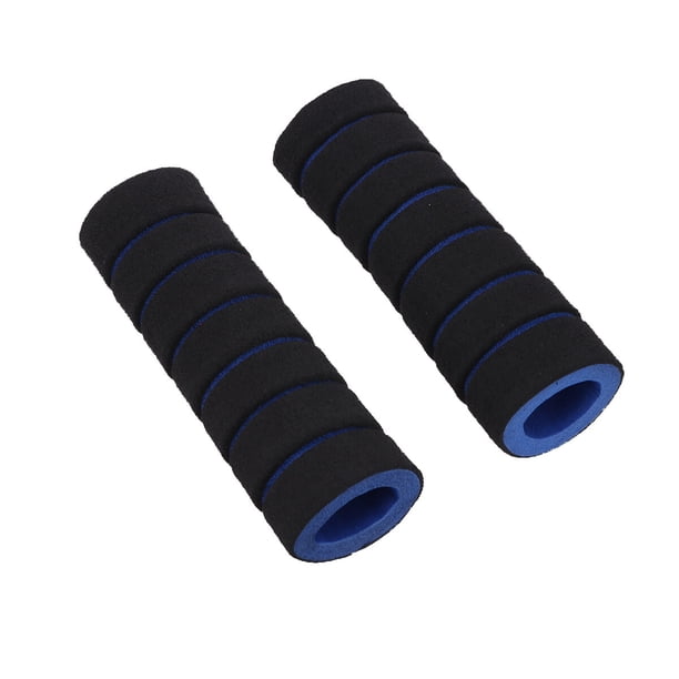 EeaseMX empuñaduras de manillar para bicicleta de carreras, motocicleta, de esponja, antideslizantes (azul y negro)