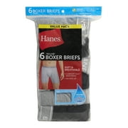 Underwear Boxer Briefs Pack, Cool & Breathable Cotton Underwear for Men, No-Ride-Up, Moisture Wicking, 6 Pack