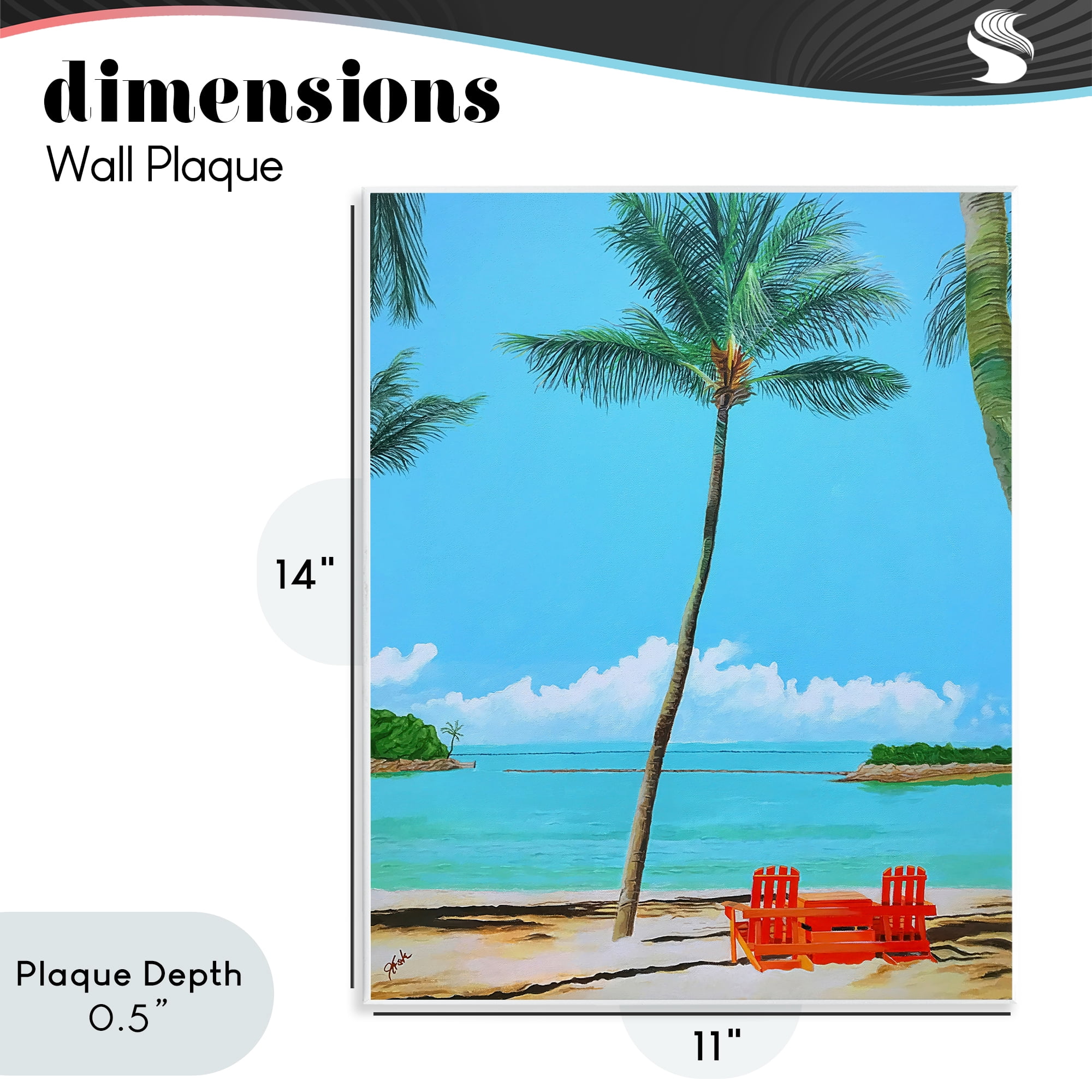 Stupell Industries Dreaming Of Palm Trees Wall Plaque Art, design by John Jaster