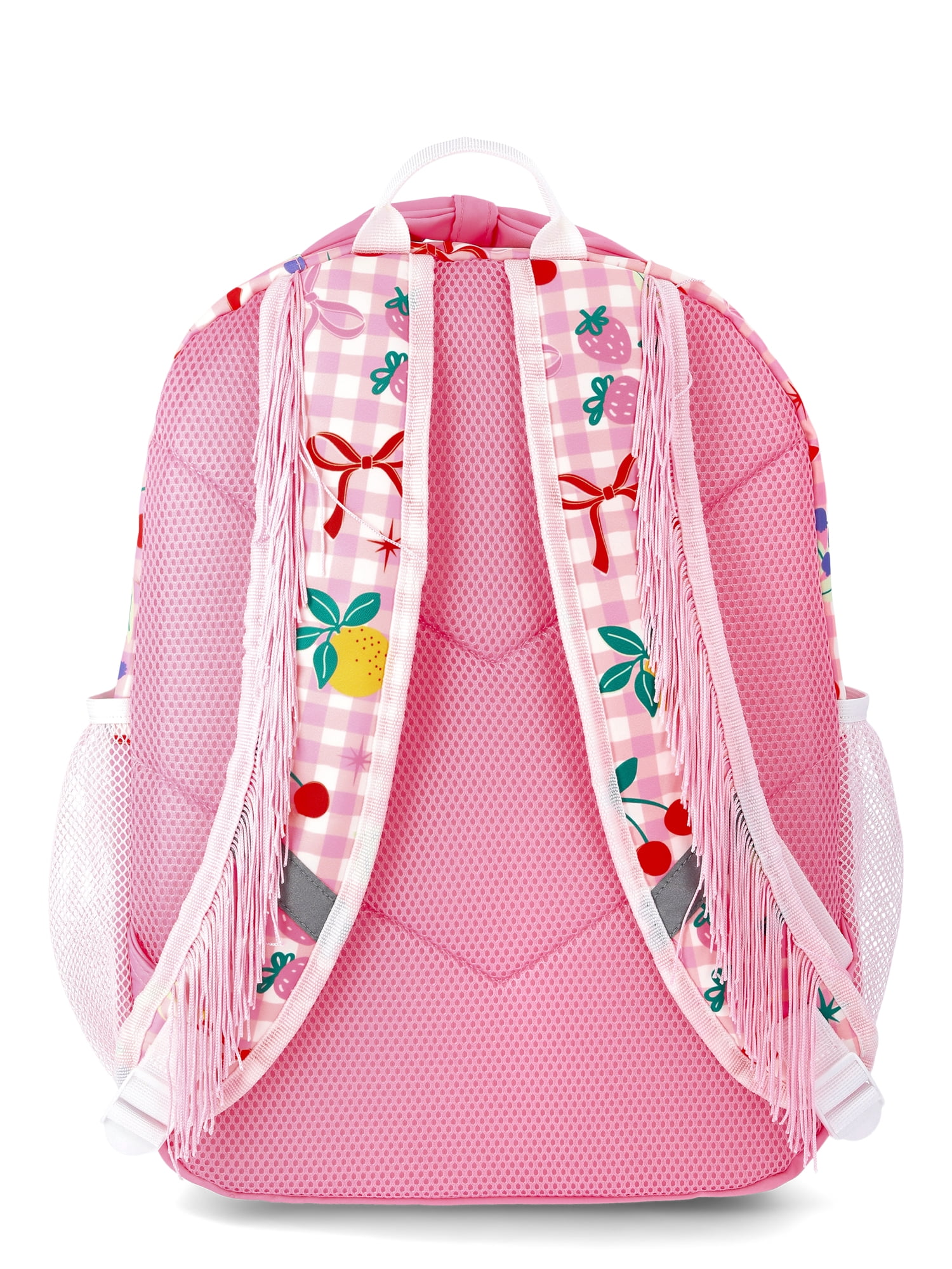 Packed Party Girls 17" Fringe Fruit 4-Piece Backpack Set, Pink