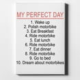 thumbnail image 1 of My Perfect Day - Motorbike Motorcycle - 8" x 10" - Decorative Canvas Wall Art - White Edge - 5/8" Gallery Wrapped, 1 of 2