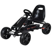 Topbuy Go Kart Kids Bike Ride on Toys with 4 Wheels and Aadjustabl Seat Black