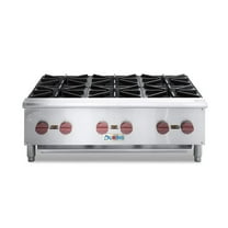 DURING D-HP36 36" Commercial Countertop Gas Range - 6 Burner Gas Stove with 150,000 BTU