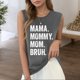 thumbnail image 2 of Camiseta sin mangas con estampado de letras para mujer: camiseta informal de verano con diseño moderno, versátil con vaqueros, fácil de cuidar, 2 of 4