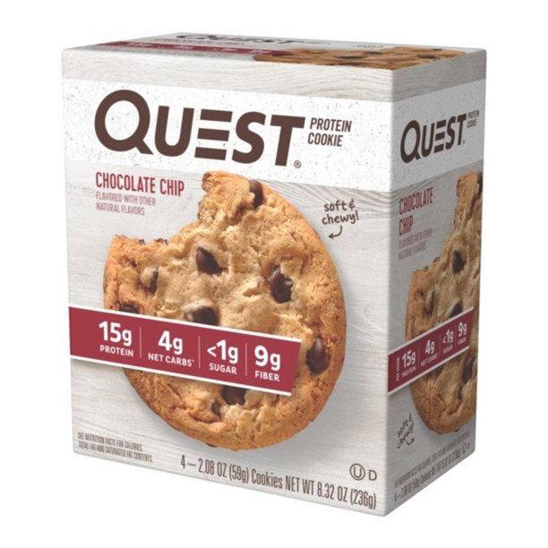 Quest Nutrition Chocolate Chip Protein Cookie, High Protein, Low Carb