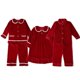 thumbnail image 2 of Pijamas de terciopelo rojo para niños, conjuntos de pijamas navideños a juego para la familia, para bebés, niños y niñas, 2 of 5