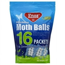 (16 Pack) Enoz Old Fashioned Moth Balls, Naphthalene Balls, 1 oz Packets