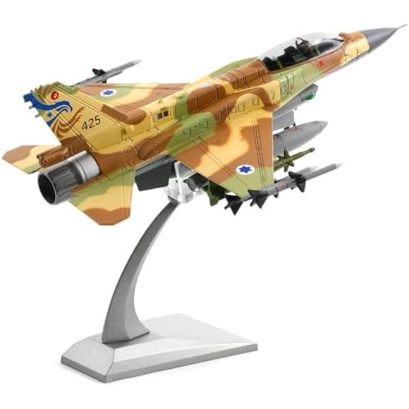 NUOTIE Maquette d'Avion de Chasse F-16I Soufa Multirôle à l'Échelle 1/72, Kits de Modèle Pré-Construits, Avion Moulé sous Pression Fin, Maquette de Jet en Métal, Présentation, Collection Ou Cadeau (F-16I-Israel)