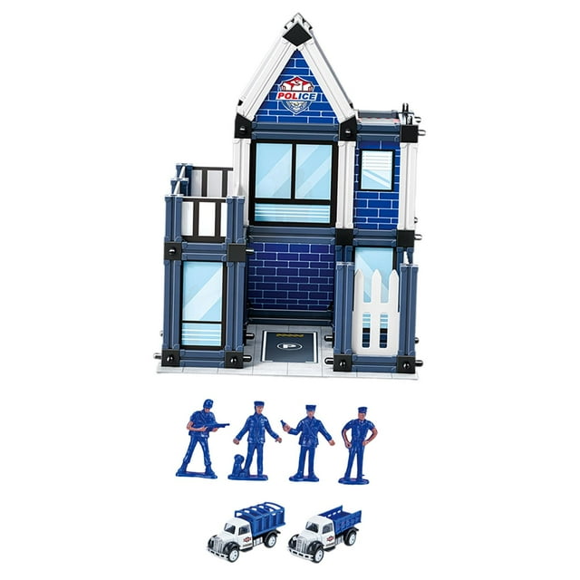 MERIGLARE Kit de Construction de Poste de Police Casse-Tête 3D pour Architecture Accessoire de Scène Modèle 125 Pcs