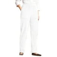 thumbnail image 1 of Pantalones informales de mujer con cintura elástica y rayas - Diseño con bolsillos, corte recto, mezcla de poliéster y spandex (tallas S-XXL), 1 of 4