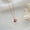 Rose Gold, variant on Personalized Engraved Birthstone Circle Necklace