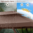 thumbnail image 5 of COBIZI 10' x 13' Pop Up Gazebo, Screened Patio Gazebo, Outdoor Steel Double Roof Canopy Tent, Metal Frame Canopy with Mosquito Netting, Sunshade for Garden, Lawns, Brown, 5 of 17