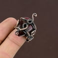 thumbnail image 3 of Natural Red Labradorite Gemstone Handmade Copper Wire Wrap Ring Size 9, 3 of 4