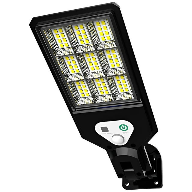 Solar Street Light Motion Sensor Solar Security Light with 3 Lighting Modes 270° Lighting Angle Remote Control Solar Flood Lights for Garden Garage Street Parking