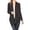 Charcoal, variant on Moa Collection Women's Long Sleeve Draped Neck Open Front Waist Length Solid Cardigan