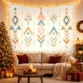 thumbnail image 3 of Symmetrical Geometric Art Set Against an Off-White Background, Serene Boho for Home Decor Enthusiasts, Abstract Wall Art Housewarming Gift Tapestry Wall Hanging for Living Room and Bedroom, 3 of 7