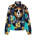 thumbnail image 5 of Jackets for Women Winter Coat Jackets Flannel Stand Collar Jacket(Cute Bear in Hoodie with Moon,Size:S-4XL), 5 of 7