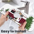 thumbnail image 6 of Logiee Vintage Buffalo Plaid Christmas Camper Print Kitchen Sink Splash Guard Faucet Mat for Splash Guard Behind Faucet Drip Catcher for Kitchen,Bathroom,Sink Mat,Dish Drying Mat,Bathroom-15" X 5.5", 6 of 7