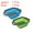 Blue,Green, variant on Unique Bargains Collapsible Colander Set, 2 Size Silicone Square Foldable Strainer for Pasta, Vegetables, Fruits - Blue Red Small