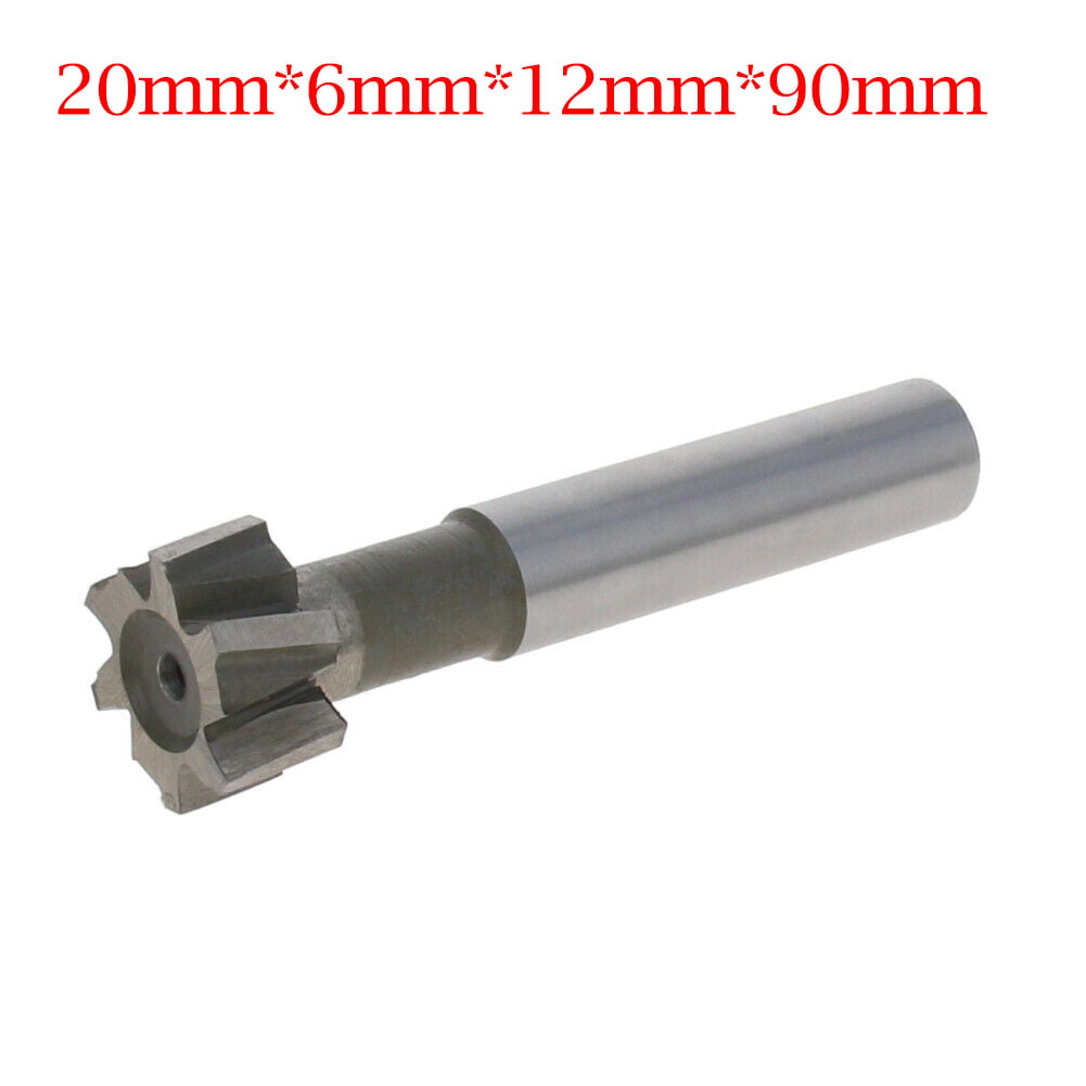 8mm x 60° Degree 6 Flutes High Speed Steel Dovetail Cutter End Mill Bit Router 