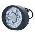thumbnail image 4 of 10 Par Faros 6 Leds Ovalado Auxiliares Base Moto Fija Estrob, 4 of 6