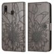 thumbnail image 1 of Funda tipo cartera con girasoles grabados para Samsung A40, elegante, multifuncional y con protección total., 1 of 5