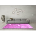 thumbnail image 3 of Ahgly Company Machine Washable Indoor Square Abstract Purple Contemporary Area Rugs, 7' Square, 3 of 4