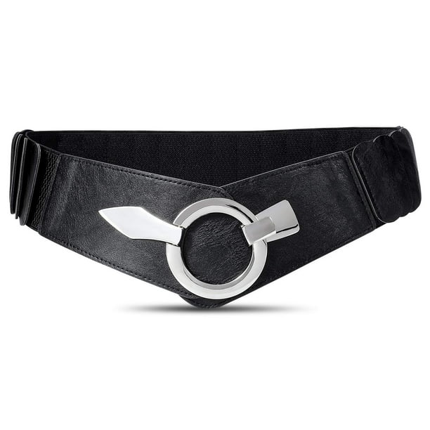 Cinturón elástico ancho para mujer, cinturón de cadera vintage de moda