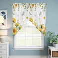 thumbnail image 6 of Summer Floral Swag Valances for Windows 2 Pack Watercolor Rustic Farmhouse Sunflower Eucalyptus Leaves Swag Kitchen Curtains 63 Inches Long Rod Pocket Short Window Treatment for Kitchen 36"x63", 6 of 9
