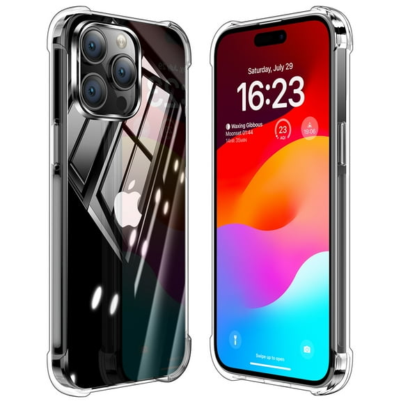 Elegant Choise Case for iPhone 15 Pro Max/15 Pro/15 Plus/15 Shockproof TPU Crystal Phone Cover, Clear