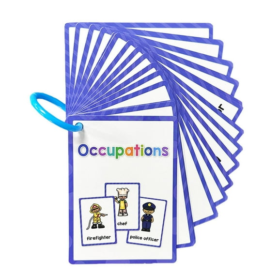 Toddler Study Card Educational English Vocabulary Flashcards 11x8cm for Kindergarten Preschool Classroom Teaching Aid