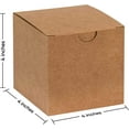thumbnail image 3 of Cube Kraft Gift Tuck Top Boxes 36 Pack 4x4x4, 3 of 5