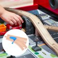 thumbnail image 4 of 2pcs Wooden Train Track Intersections Switch Track Accessories Toy Train Set Compatible With Major Brands Educational And Fun For Kids, 4 of 9