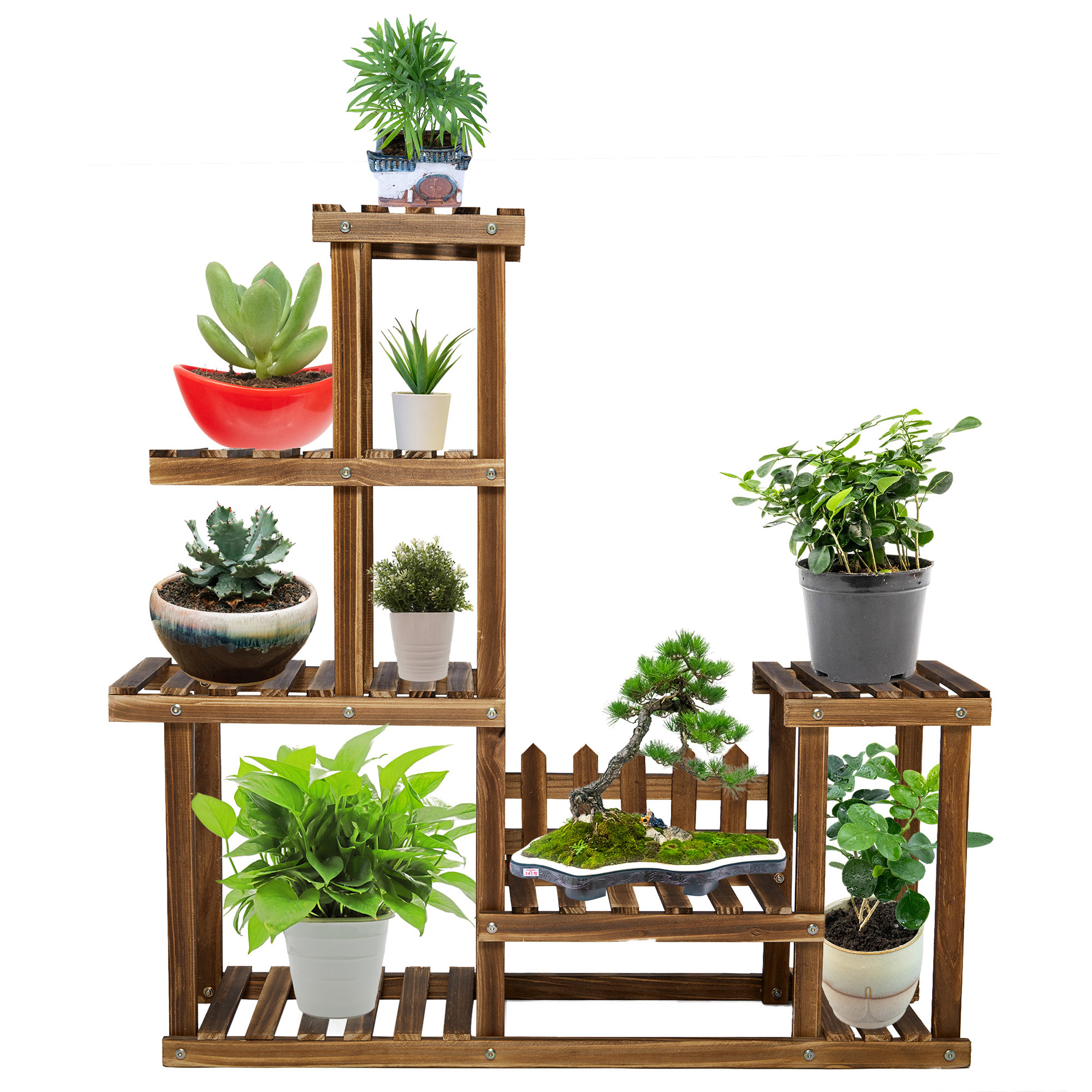 SAYFUT Plant Stands for Indoor Plants Tall Plant Shelf Outdoor with/without Wheels Plant Stands for Multiple Plants Corner Plant Stand Planter Stand Plant Rack Plant Table Indoor - image 1 of 7