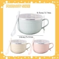 thumbnail image 7 of Soup Bowls with Handles & Spoons, Plastic Ramen Bowl with Lid, Large Soup Mugs/Cups for Instant Noodle, Big Cereal Bowls for Oatmeal, Soup Containers with Lids, 2 Set, 5.51x3.74", 7 of 7