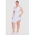thumbnail image 4 of Women's Plus Size Floral Print Smocked Waist Skater Dress with Shorts Lining, 4 of 4
