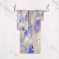 thumbnail image 5 of 3 Sizes of Towel Sets Including Bath Towel Hand Towel and Washcloth for Daily Use Elegant Blue-purple Cornflowers, 5 of 8