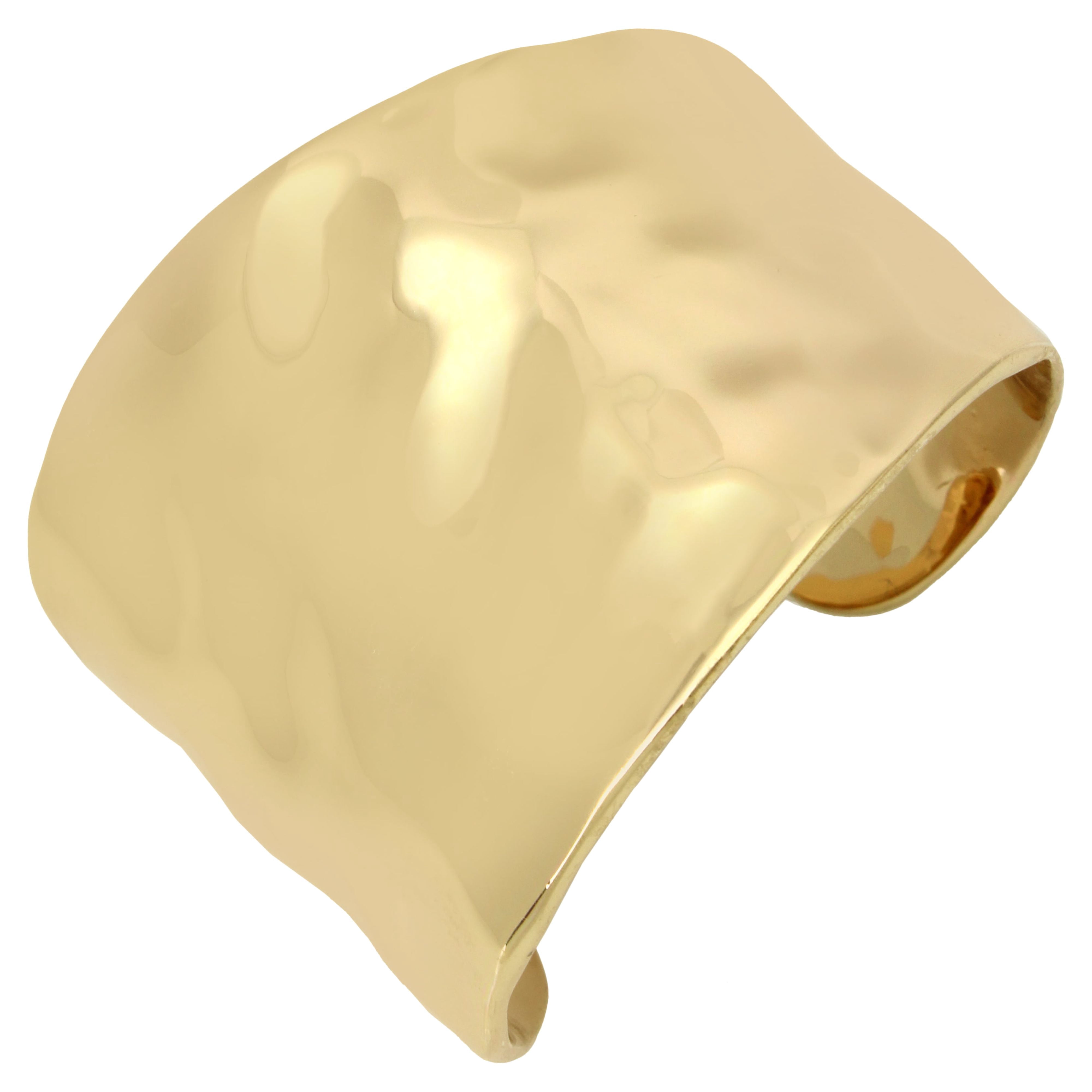 Robert Lee Morris Soho Hammered Gold Cuff Bracelet, 5.25" Length