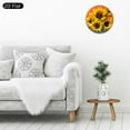 thumbnail image 5 of PRATYUS Sunflowers Butterfly Vase 10 Inch Round Wooden Wall Clock 10x10in, 5 of 8