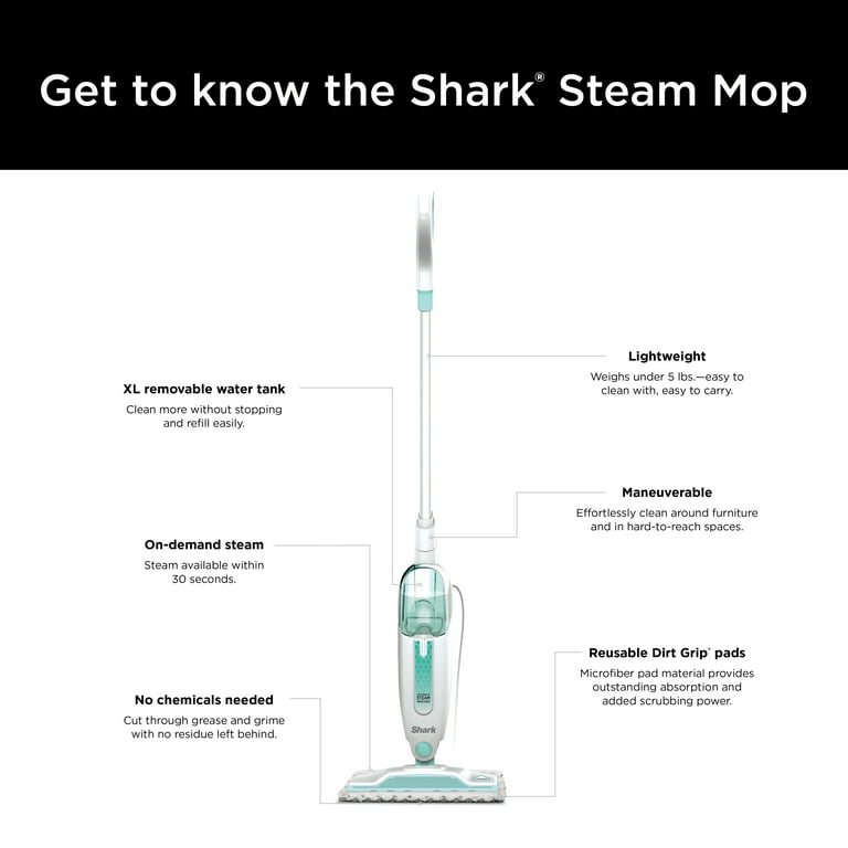 Shark S1000 Lightweight Steam Mop for Effortless Floor Cleaning
