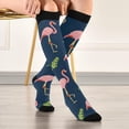 thumbnail image 5 of Coolnut Flamingo Compression Socks for Men & Women 1 Pack, Knee High Stockings for Running, Sport, Hiking & Travel, 5 of 6