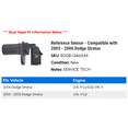 thumbnail image 2 of Reference Sensor - Compatible with 2003 - 2006 Dodge Stratus 2004 2005, 2 of 2
