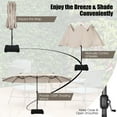 thumbnail image 5 of Patiojoy 15FT Double-Sided Twin Patio Umbrella with Base Extra-Large Market Umbrella for Outdoor Off White, 5 of 7