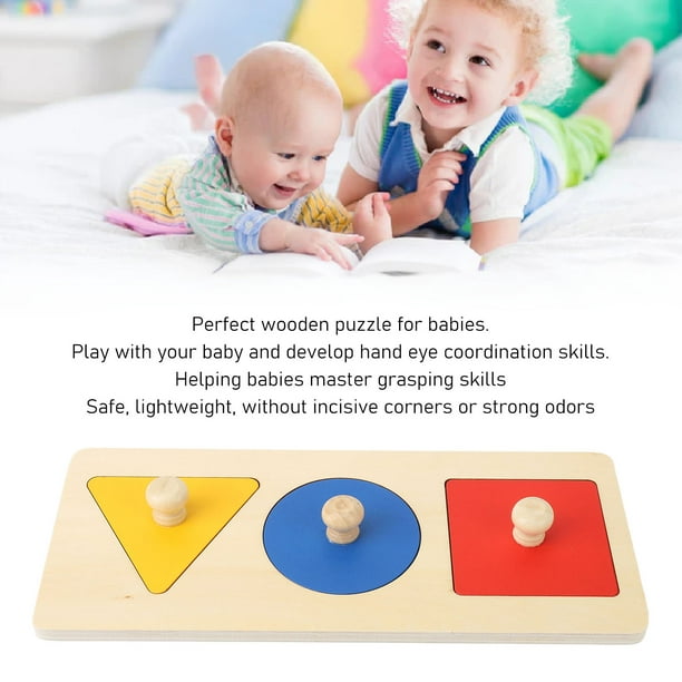 Baby Puzzle Toy, 3 Colors Educational Wooden Easy To Play Multiple