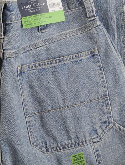 walmart faded glory carpenter jeans