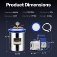 thumbnail image 3 of SPECSTAR 3 Gallon Vacuum Chamber with Vacuum Chamber 3.5cfm, 3 of 7
