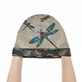 thumbnail image 4 of YUBIKWETE Women's Slouchy Beanie Dragonfly Print Skull Cap Soft Lightweight Chemo Hat Cancer Headwear, 4 of 6